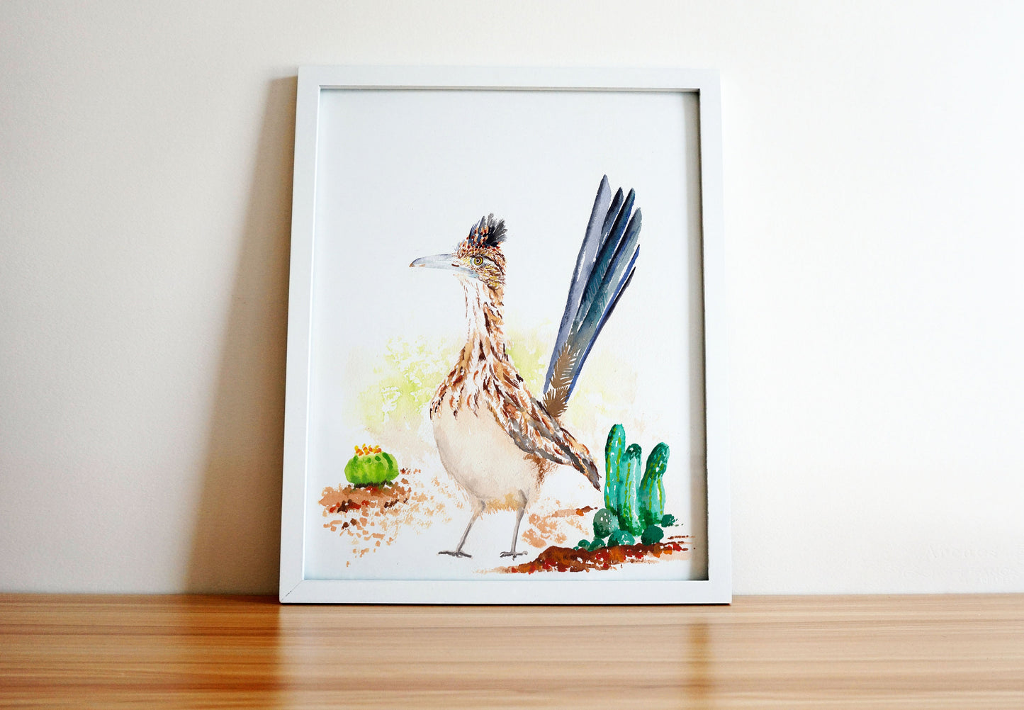 Roadrunner Bird Print, vertical, 11x14