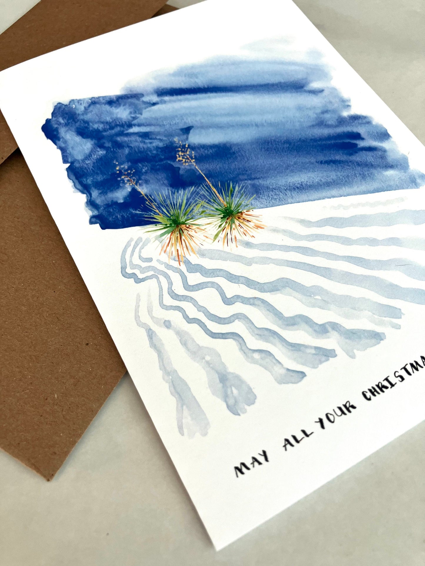 Desert" May all your Christmases be White" Christmas card