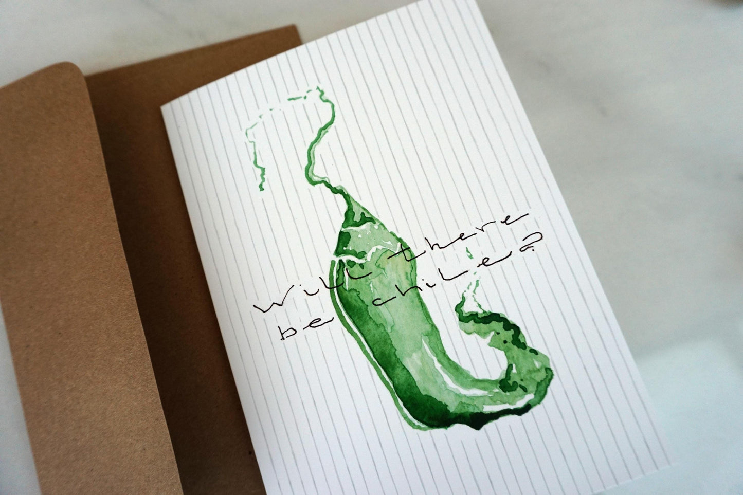 Green chile "Will There Be Chile?" card