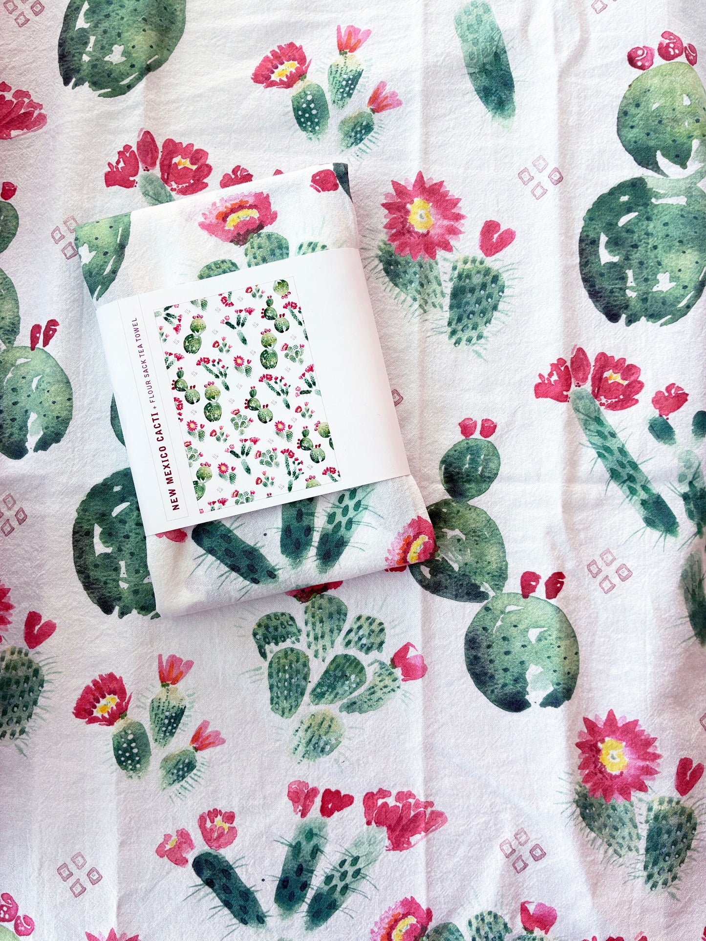 Native New Mexico Cacti Blooms Flour Sack Towel