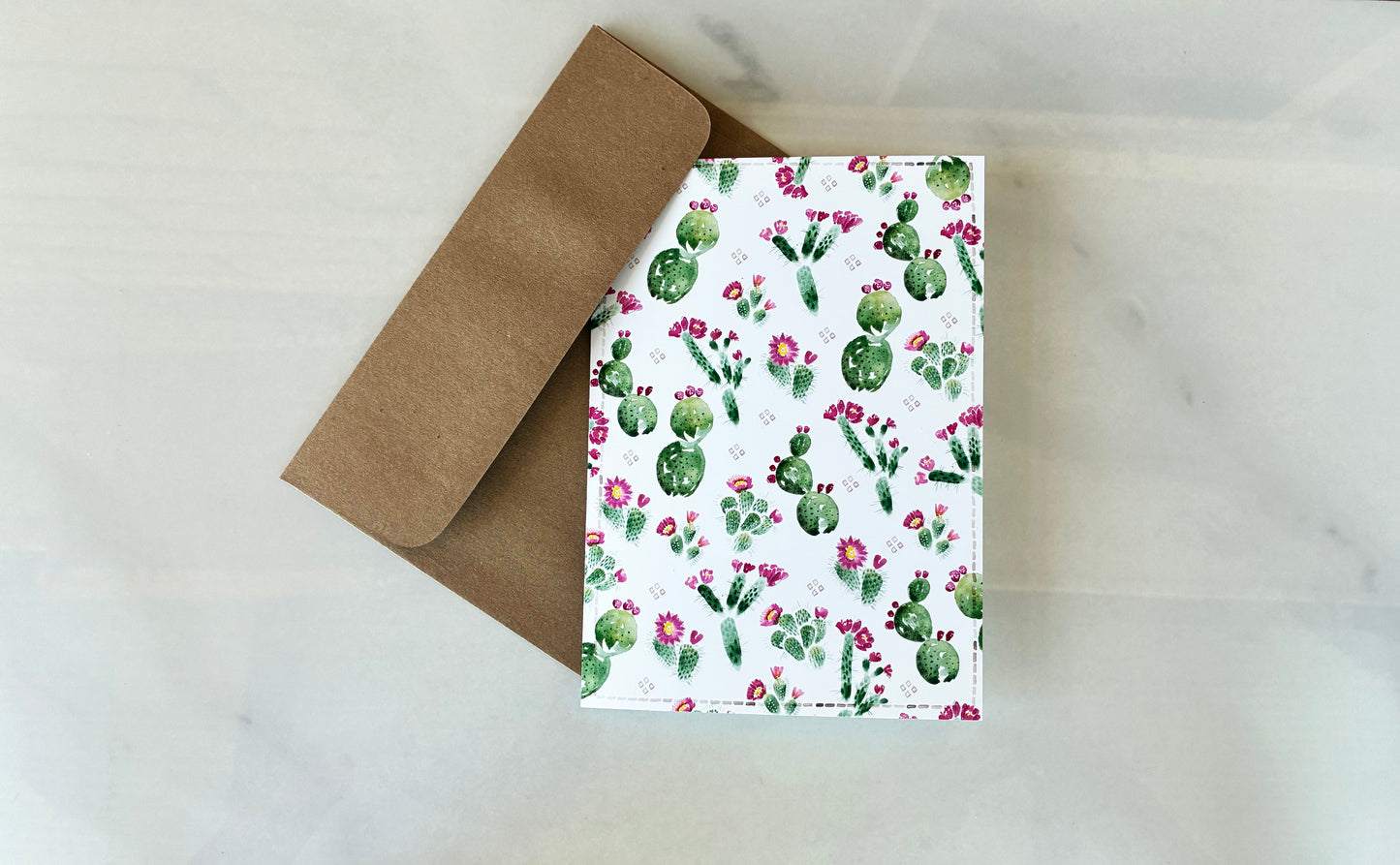 Cacti Blooms Card, A7