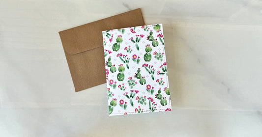 Cacti Blooms Card, A7