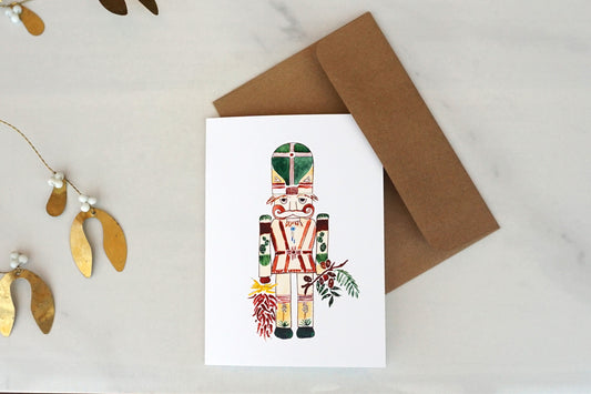 New Mexico nutcracker, blank Christmas card