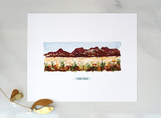 Doña Ana mountains art print, 8x10