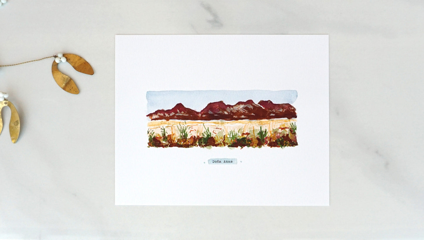 Doña Ana Mountains Art Print, 8x10