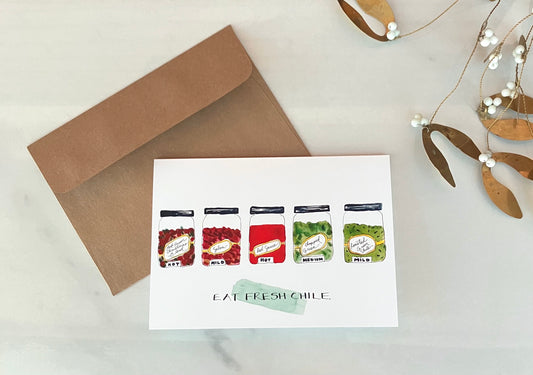Chile Jars "Eat fresh chile" card