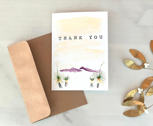 Desert "Thank You" card