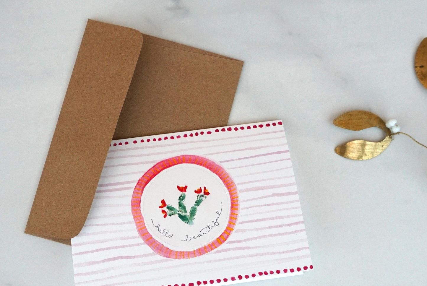 Cactus "Hello Beautiful" Card, A7