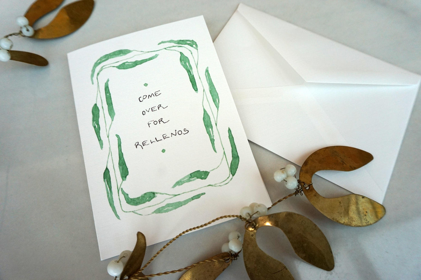 Chile "Come Over for Rellenos" Card, A1