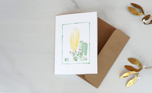 Cactus "Hi" card
