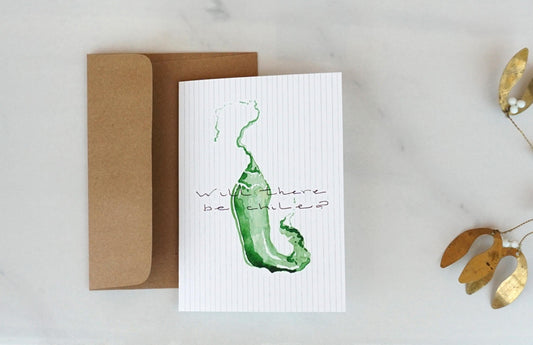 Green chile "Will There Be Chile?" card